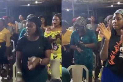 Trending video: Single ladies seen in church asking God to carry them to their husbands’ house