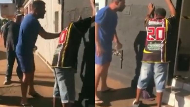 Man gives brain resetting slaps to thief that tried to rob his wife (Watch video)