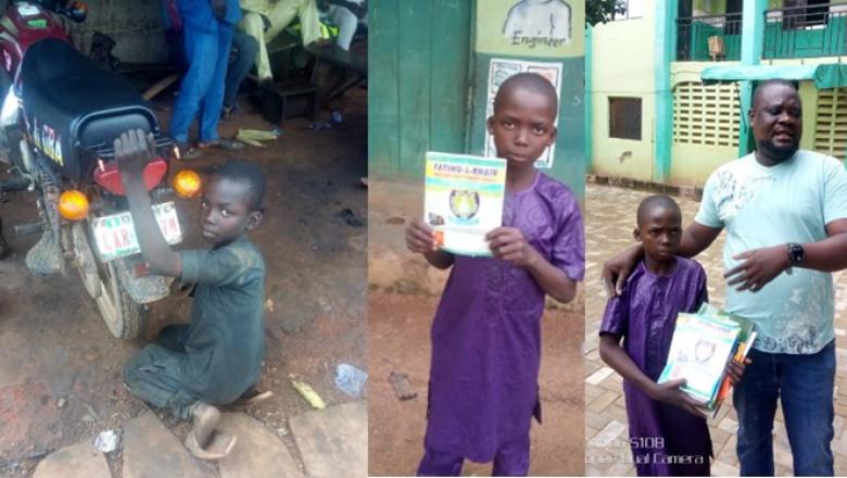 Man stops 13-year-old boy from working as mechanic, enrolls him in school