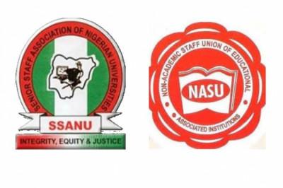 SSANU, NASU members protest strike suspension, pelt leaders