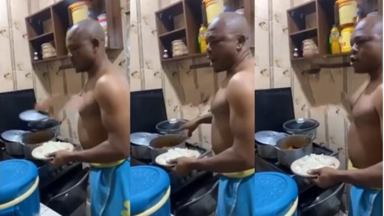 Woman shares video of her hardworking husband ranting because she served him just two pieces of meat (Watch)
