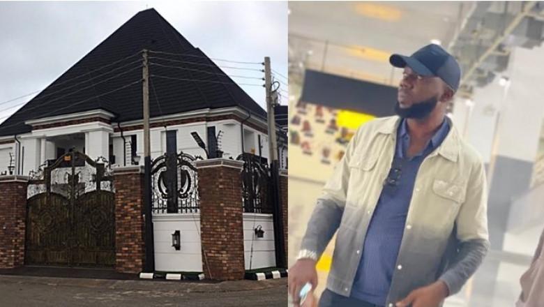 Young Nigerian man shows off house he built for his parents with forex