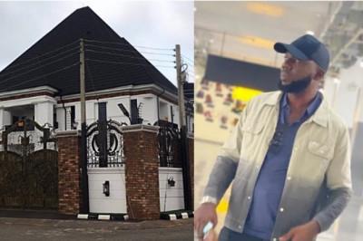 Young Nigerian man shows off house he built for his parents with forex