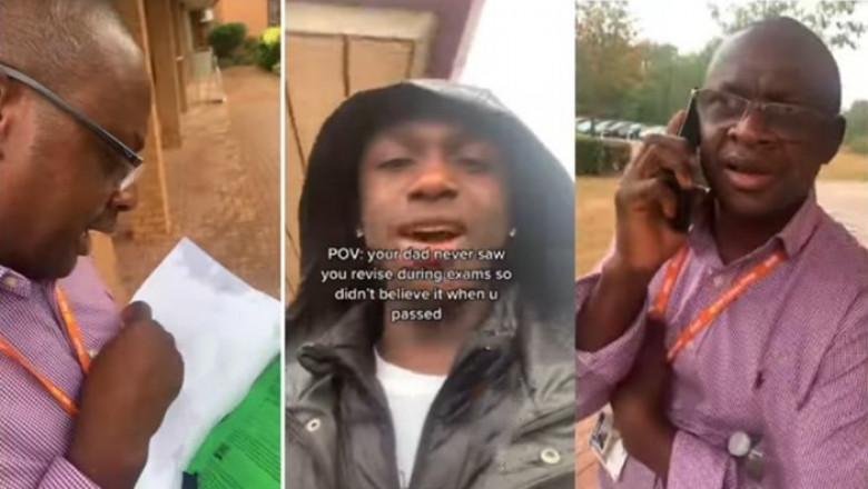 Are you sure this is your result? – Nigerian father reacts after finding out his ‘unserious’ son scored A1 parallel (Video)